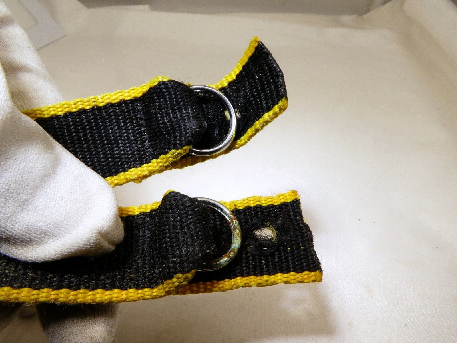 Camera Strap Yellow Black Leather 1.5"  Wide FE FE2 FM2n quick release 