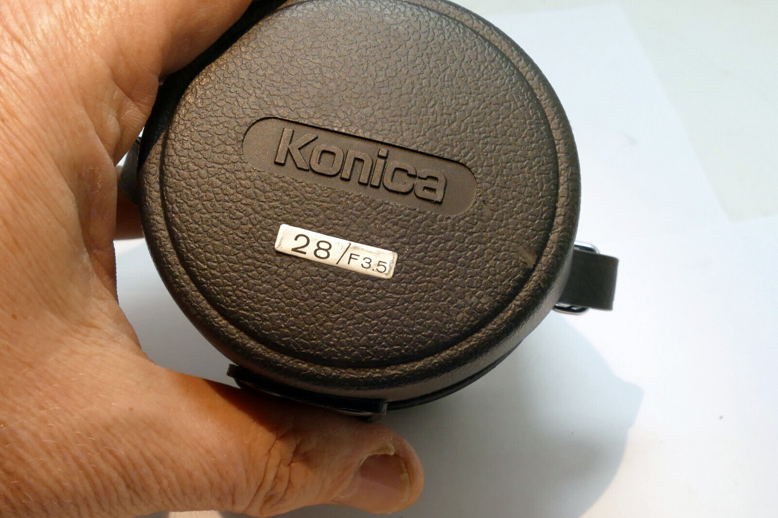 Konica Hexanon 28mm f3.5 AR lens empty Hard case (fits 50mm f1.4 f1.7 57mm AR)