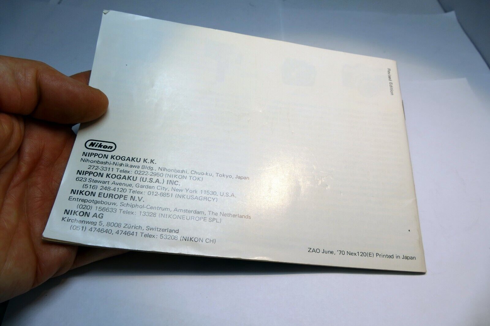 Nikon F Camera  Brochure Lens Photography Guide (EN) 1970 standard prism