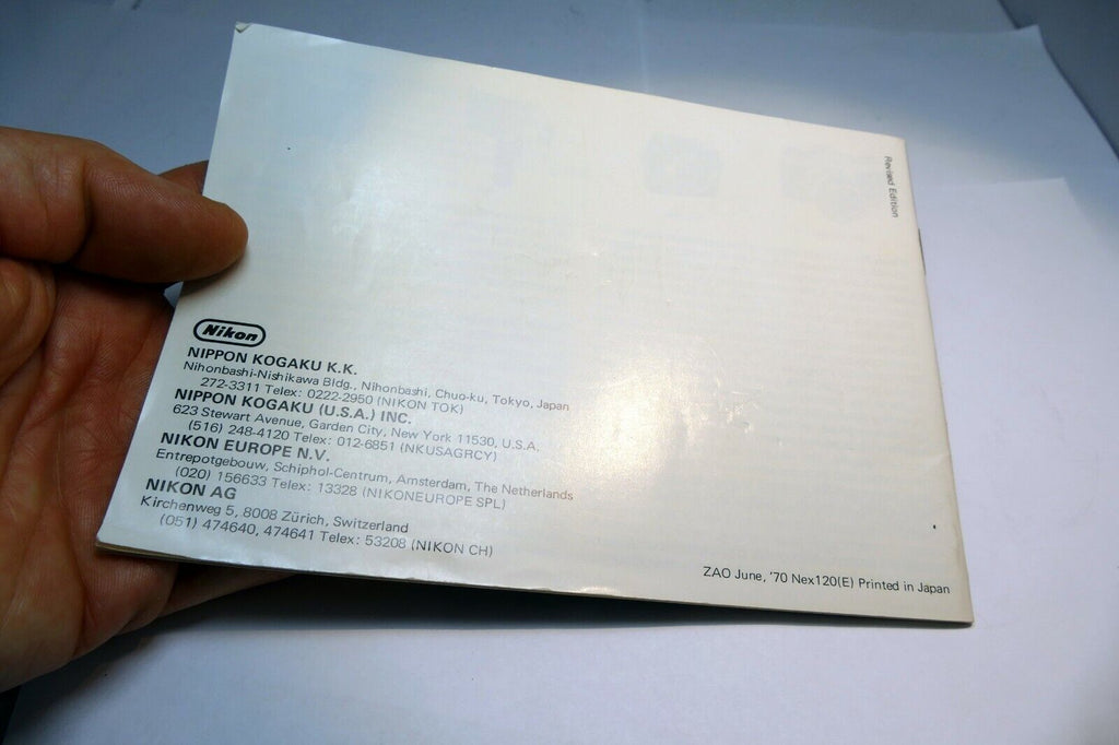 Nikon F Camera  Brochure Lens Photography Guide (EN) 1970 standard prism