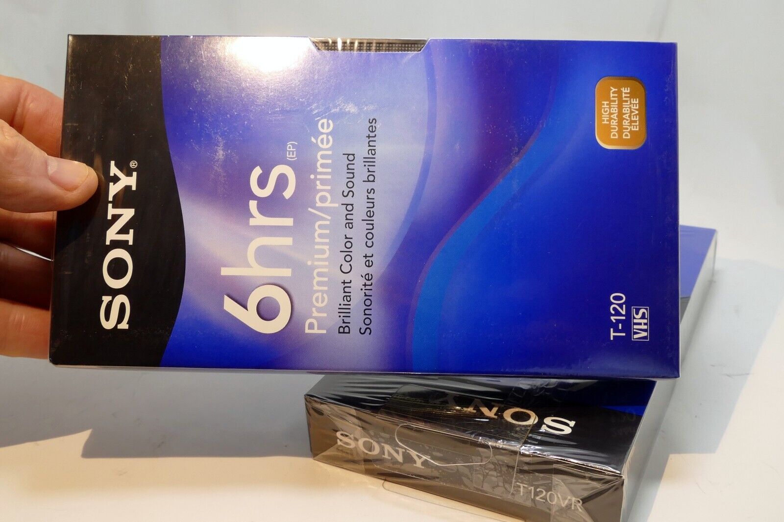 2 Pack Lot Sony Blank VHS Video Movie TapePremium Grade T-120 6 Hours - NEW