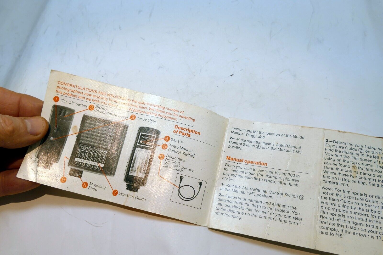 Vivitar Auto 200 model flash  Instructions manual guide English EN