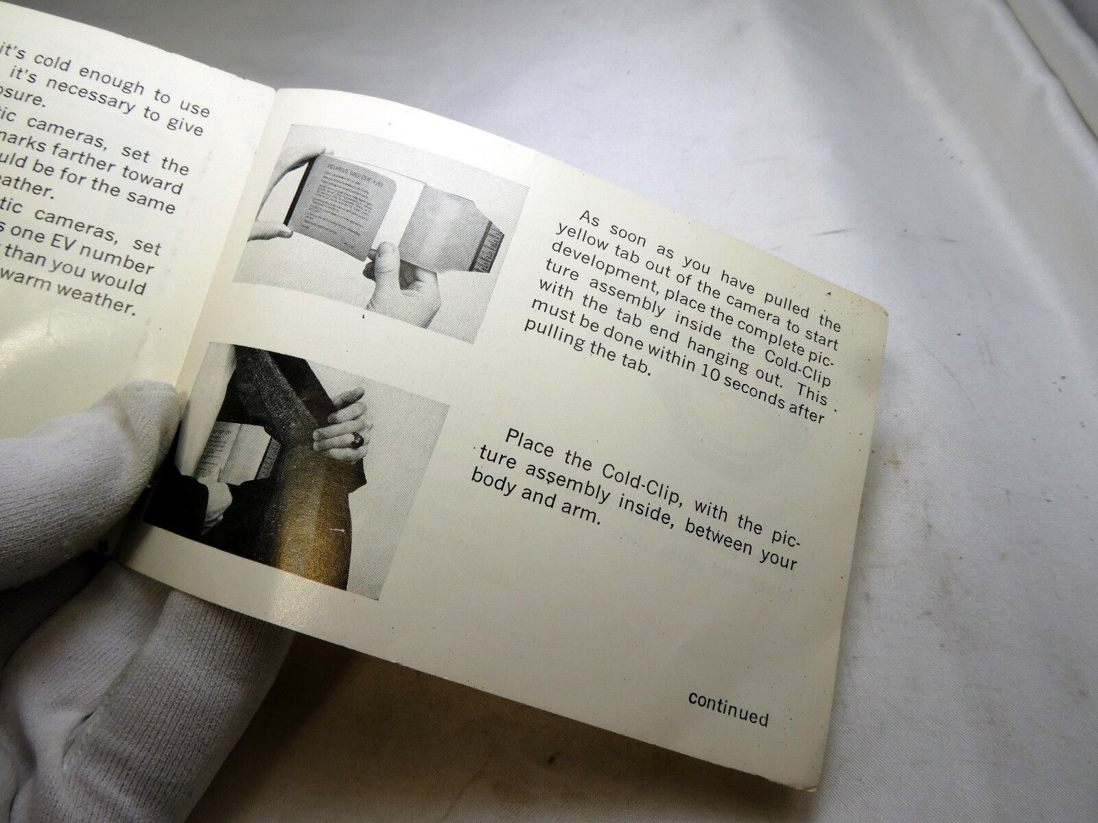 Polaroid Camera How to use Cold Clip  instructions Guide 75 speed