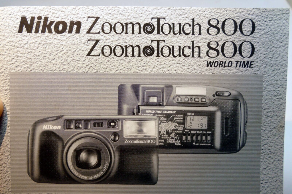 Nikon Zoom Touch 800 Film camera manual  Instruction Guide E English French Fr