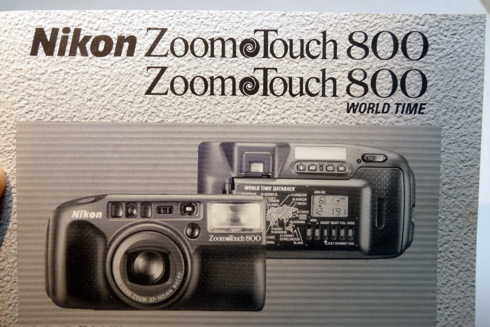 Nikon Zoom Touch 800 Film camera manual  Instruction Guide E English French Fr