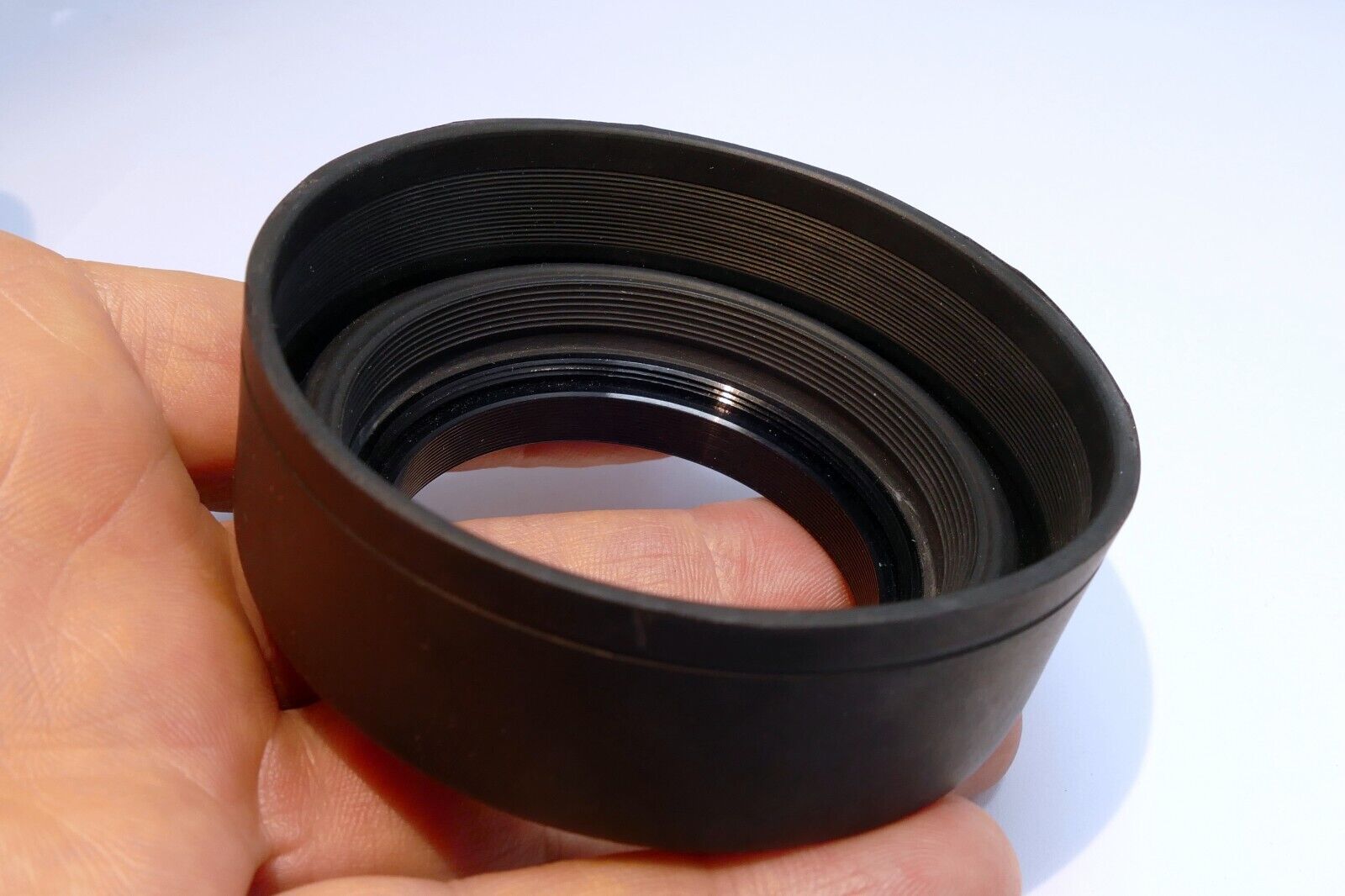52mm Rubber Lens Hood Shade collapsible 3-way wide angle and telephoto