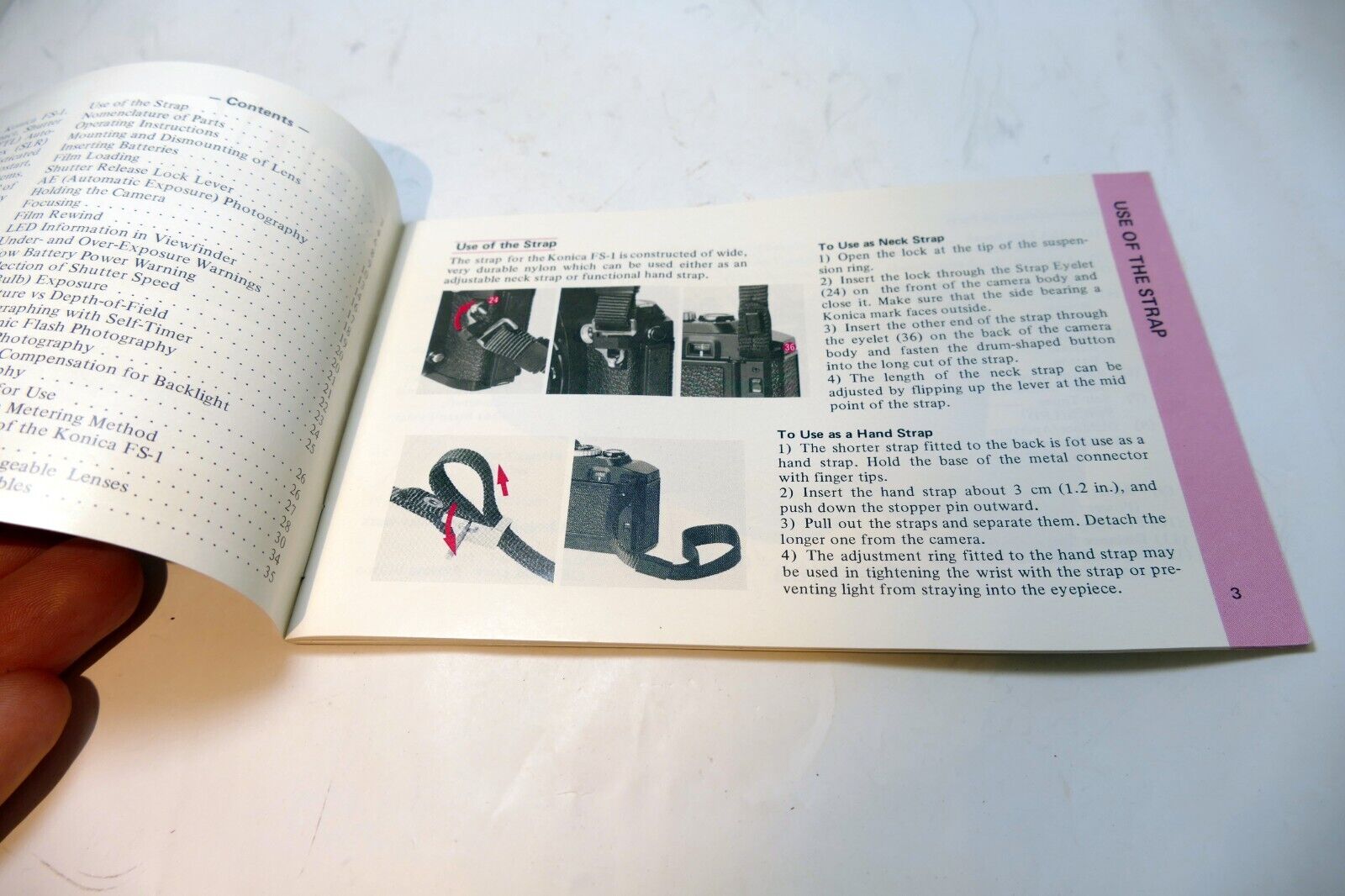 Konica FS-1  Camera Guide Booklet/Manual  English EN vintage