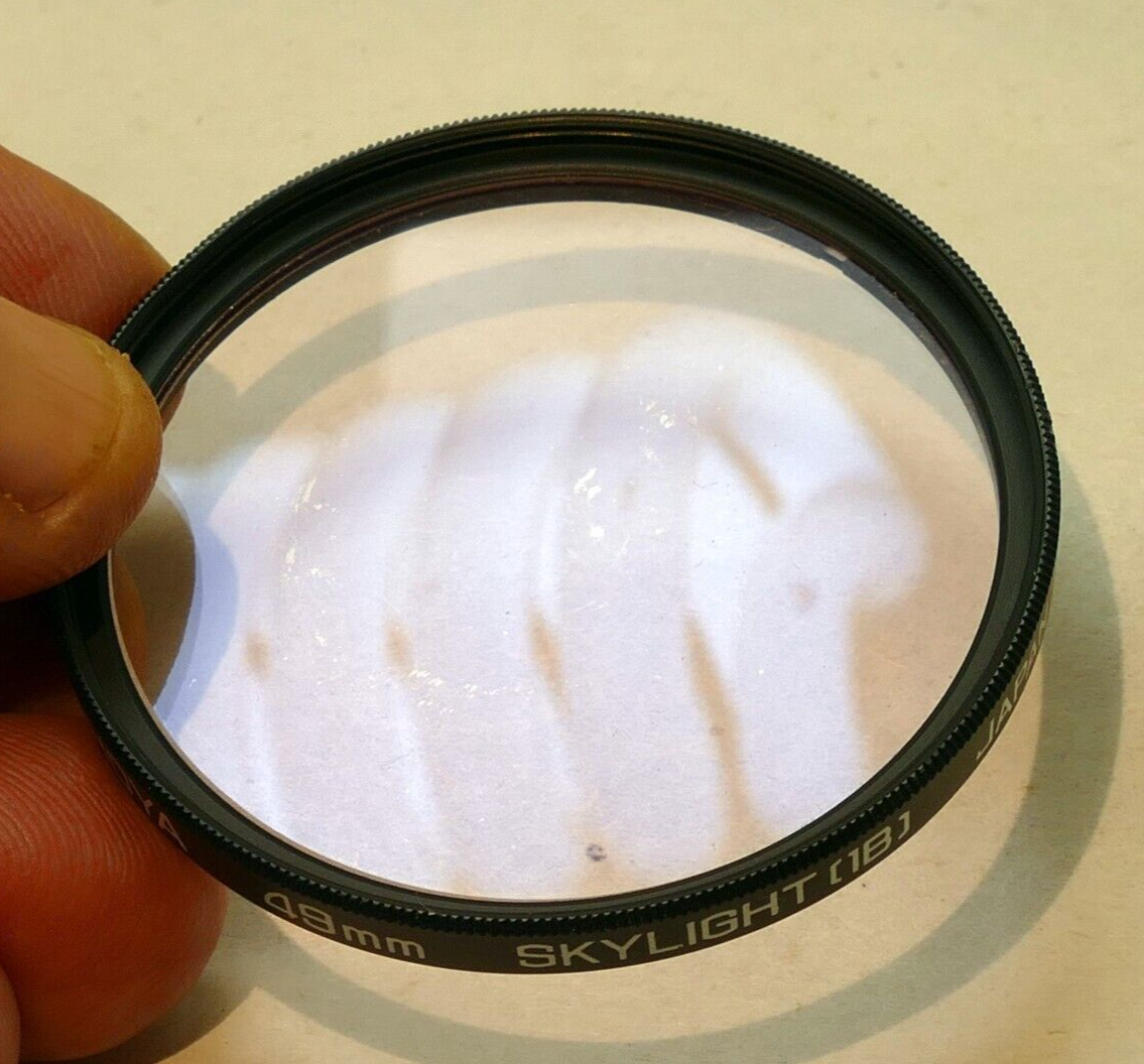 Hoya HMC Skylight (1B) 49mm Lens Filter Made in Japan (with couple scratches)