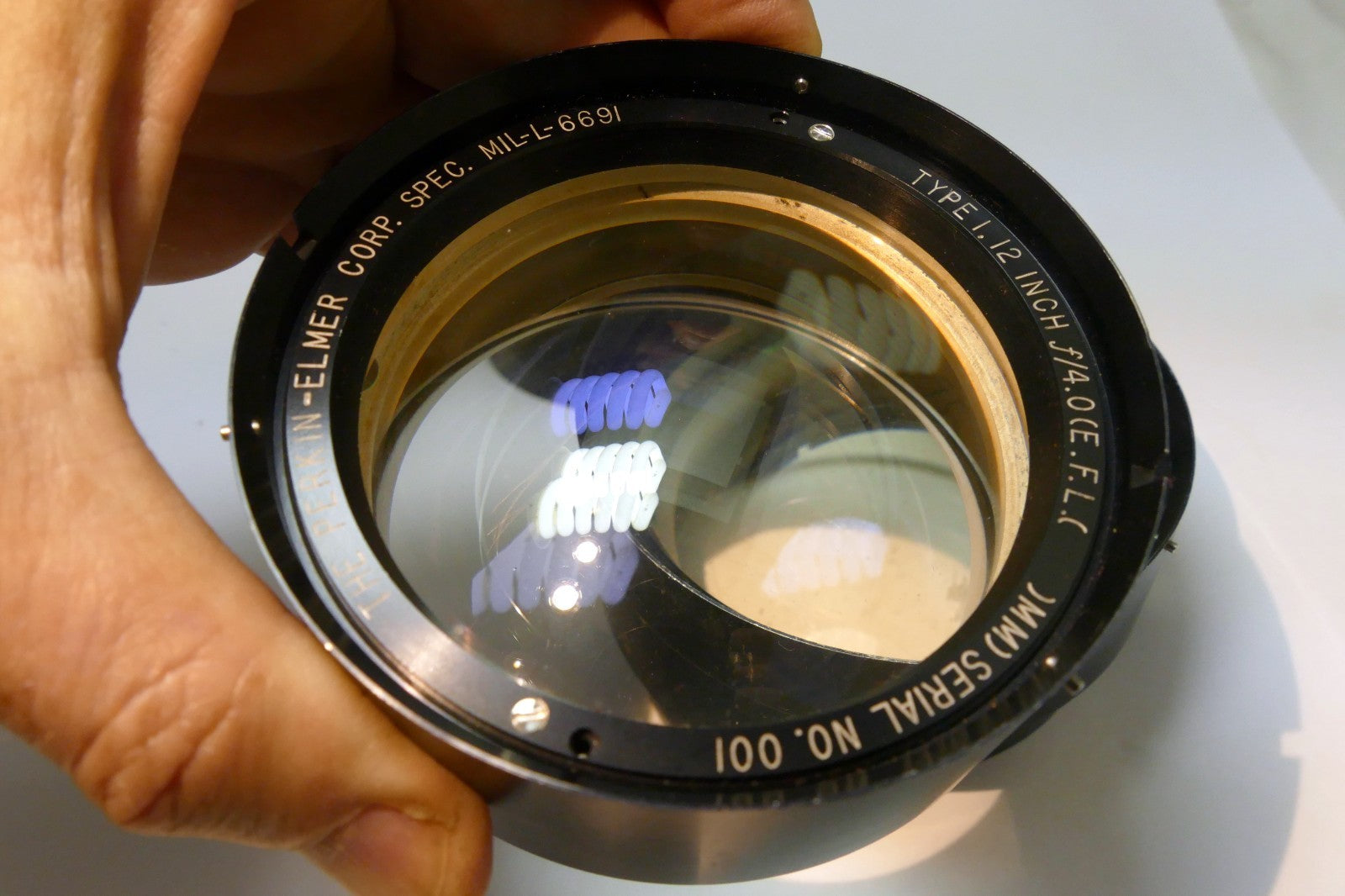 Perkin-Elmer 12" Inch f4.5 Aerial Satellite Photography Large Format Camera Lens