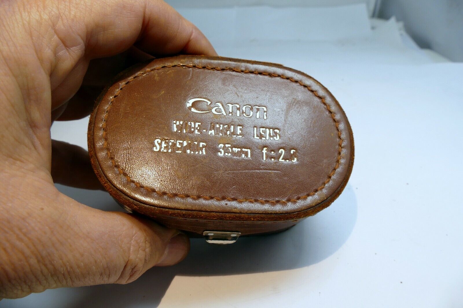 Leather Case for Canon 35mm f2.8 Serenar  & f3.2  L39  Lens rangefinder