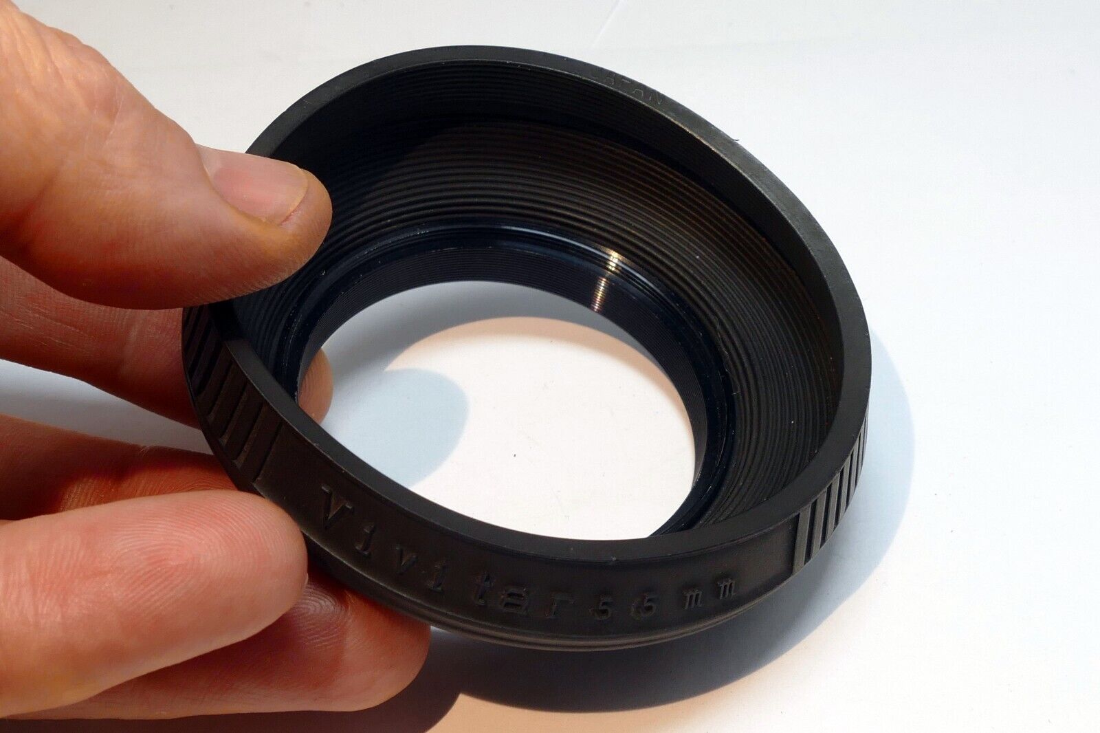 Vivitar 55mm Rubber Lens Hood Shade - poor condition  (rubber rigid from age)