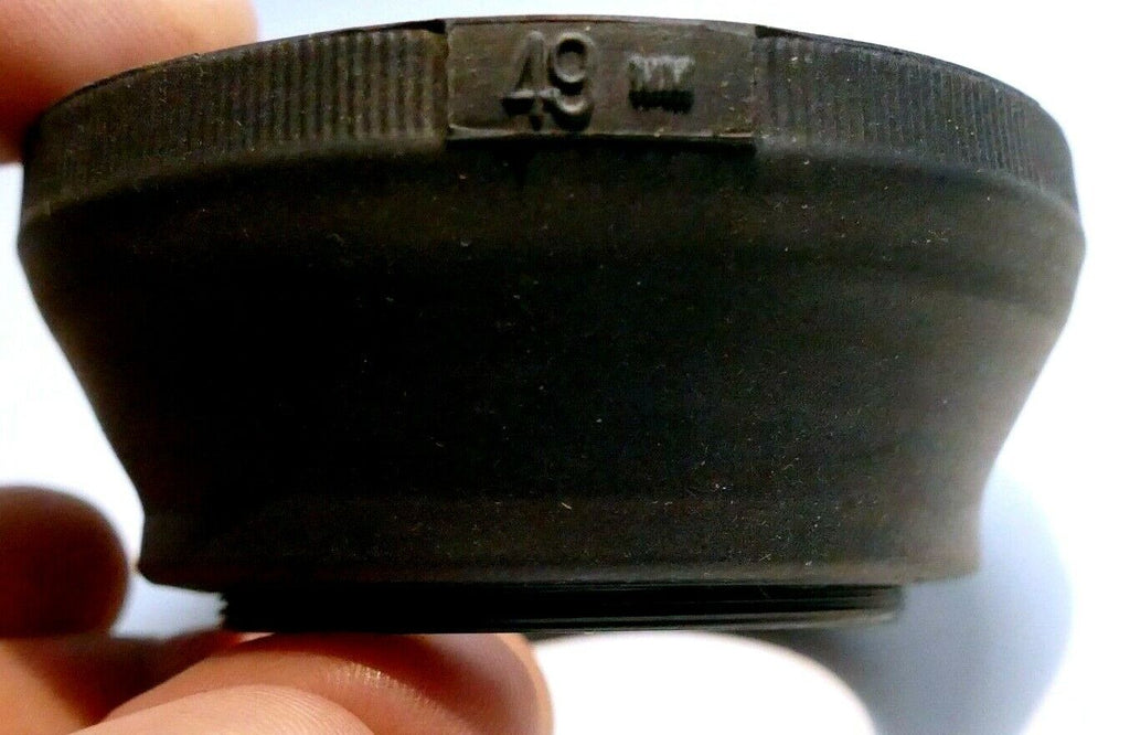 49mm rubber lens hood shade for medium telephoto 85mm 100mm  lenses