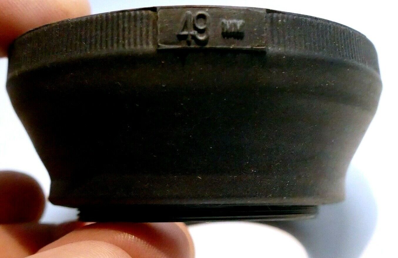 49mm rubber lens hood shade for medium telephoto 85mm 100mm  lenses