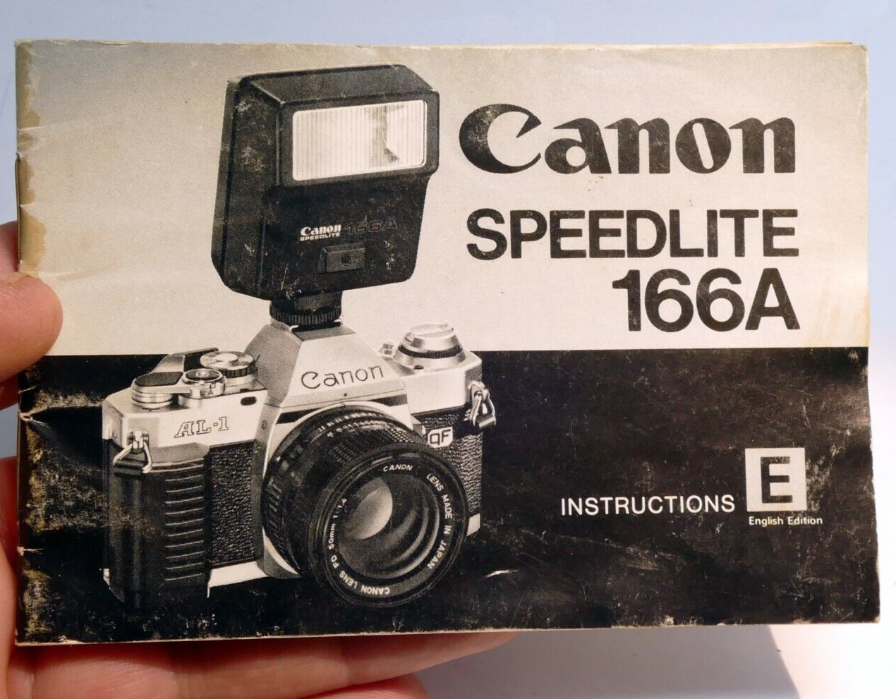 Canon Speedlite 166A Owners Manual Guide camera English