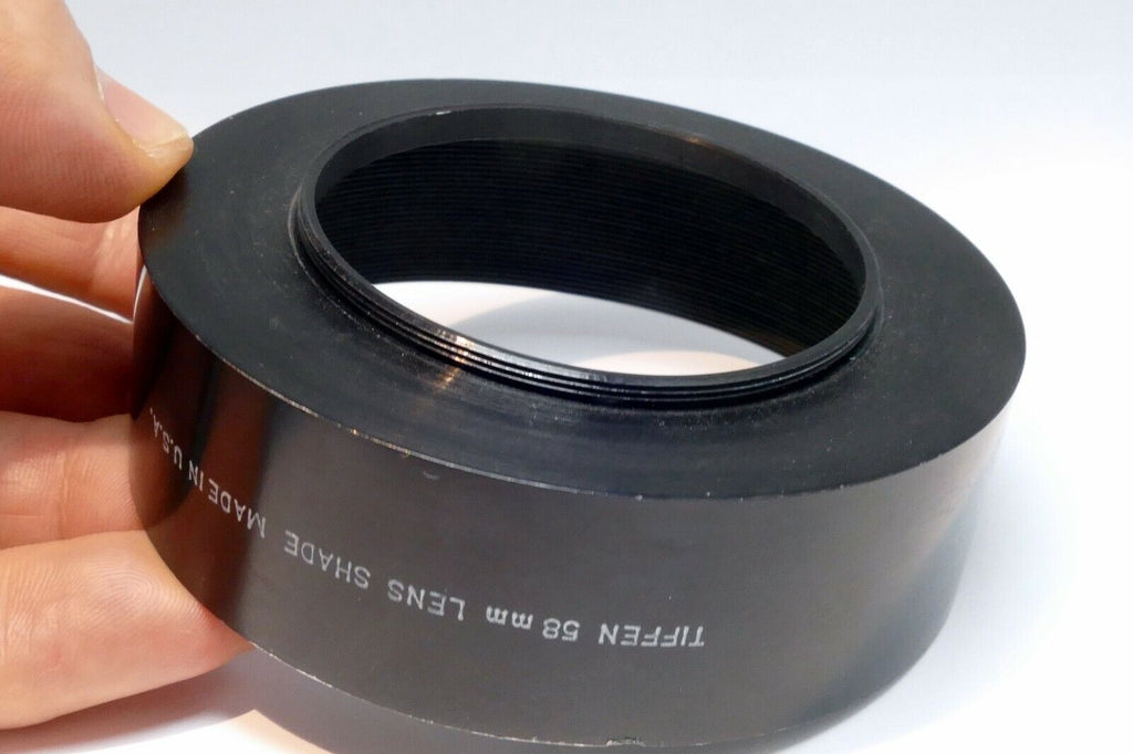 Tiffen 58mm Lens Hood Shade screw in metal made in USA  -   (threads bent)