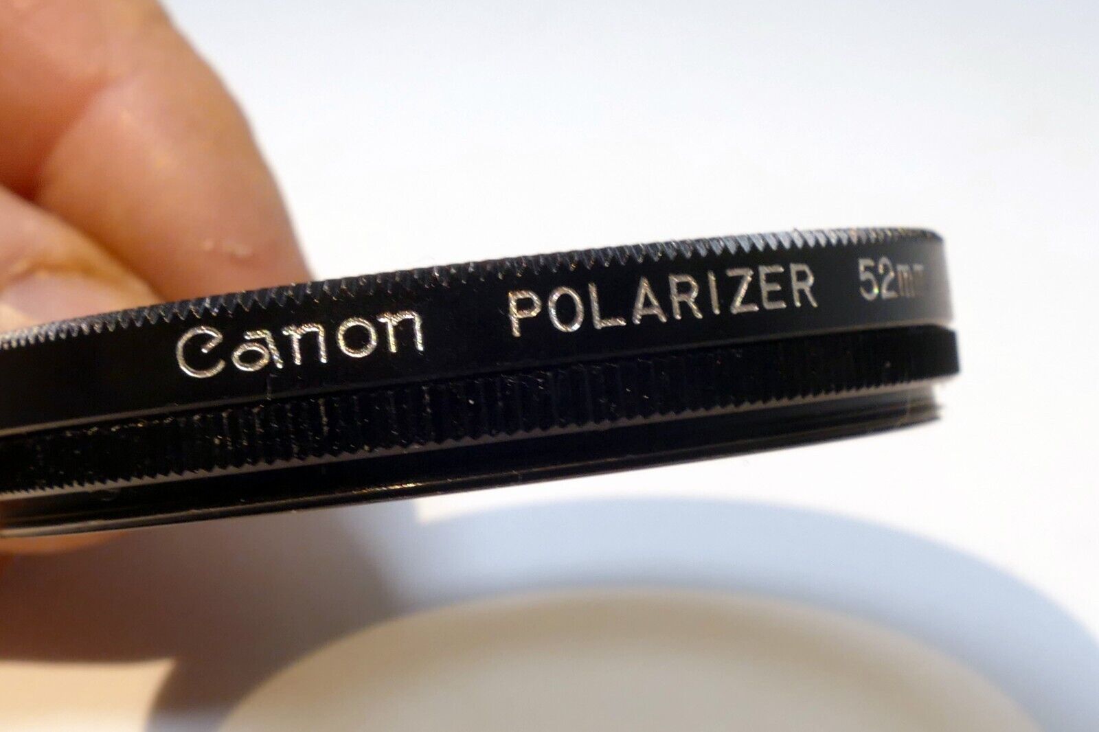 Canon 52mm Filter Linear Polarizer PL genuine vintage for 50mm f1.8 nFD - EOM