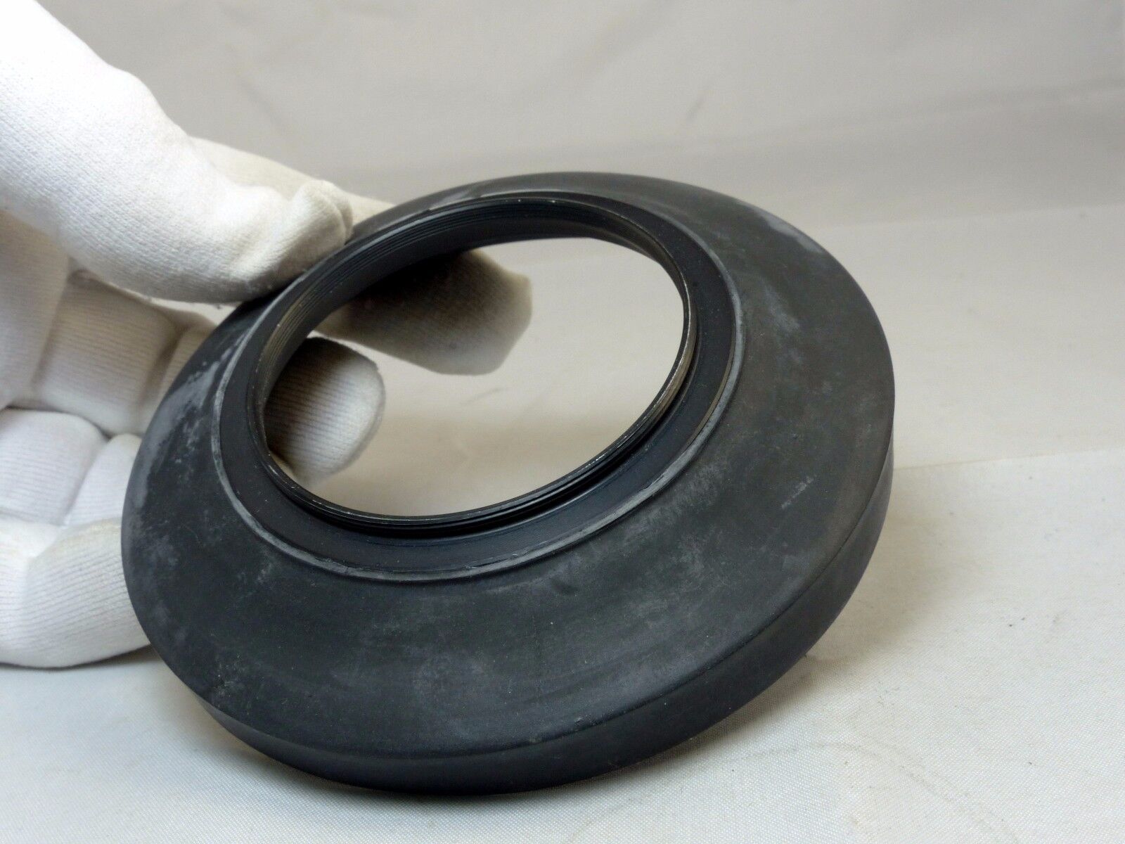 55mm rubber lens hood for wide angle  lenses collapsible vintage