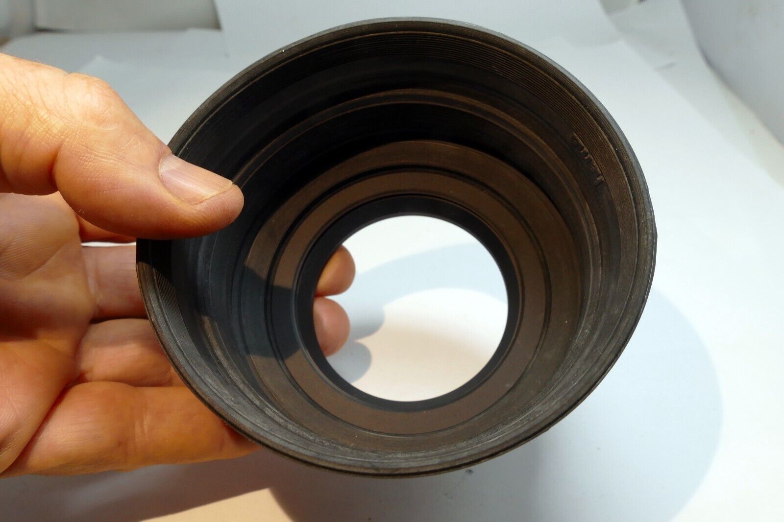 HAMA 58mm Rubber Lens Hood Shade threaded collapsible - telephoto