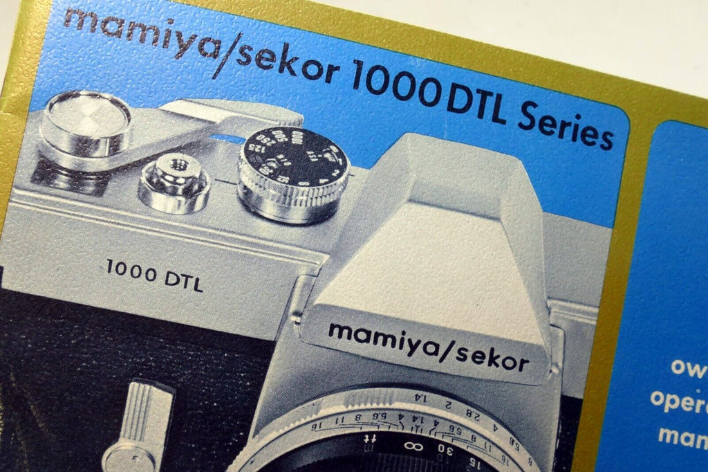 Mamiya Sekor  1000 DTL Film camera manual  Instruction Guide E English