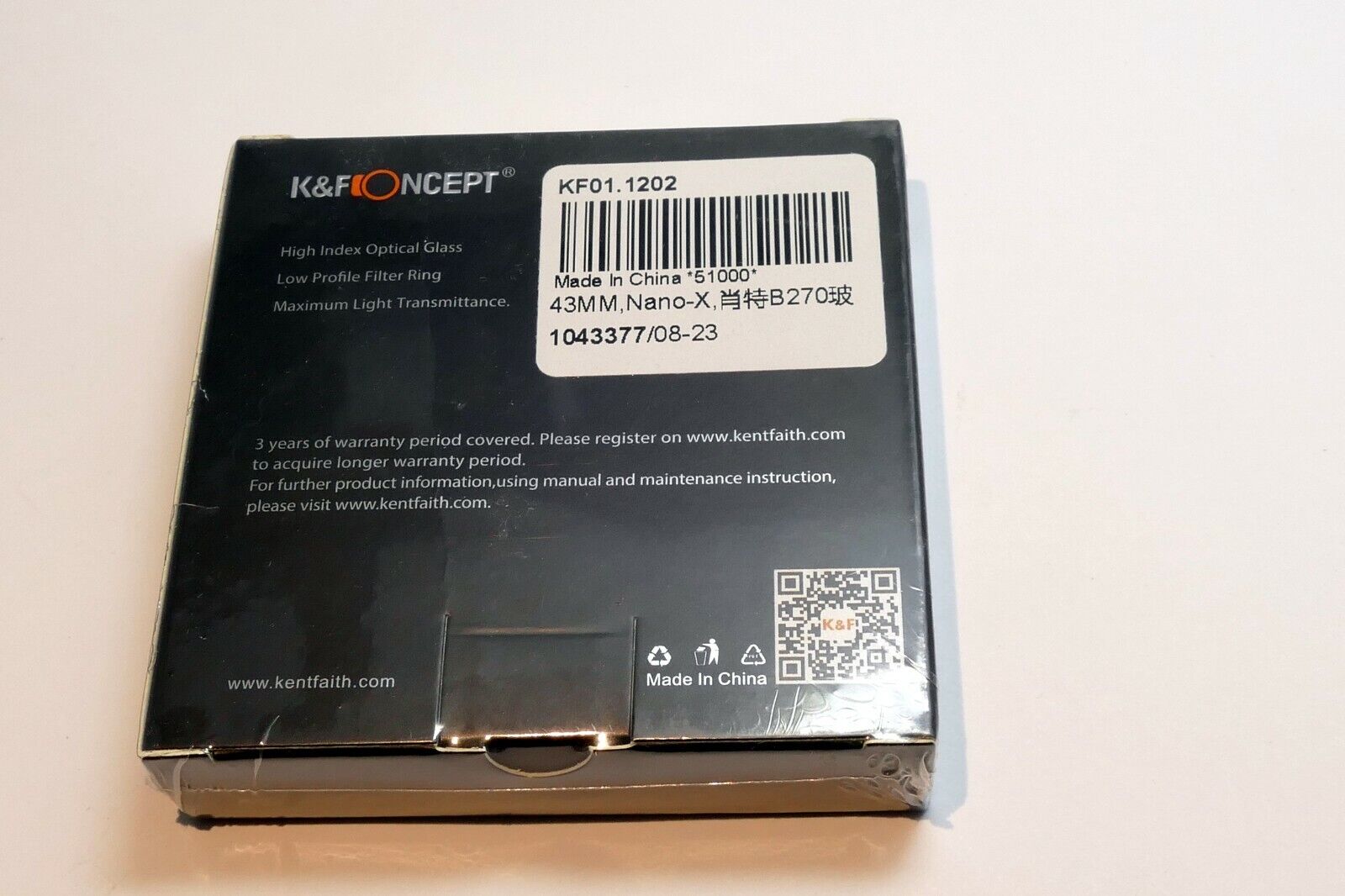 43mm K&F Nano-X PRO MRC UV Lens Filter Slim Design for Wide angle