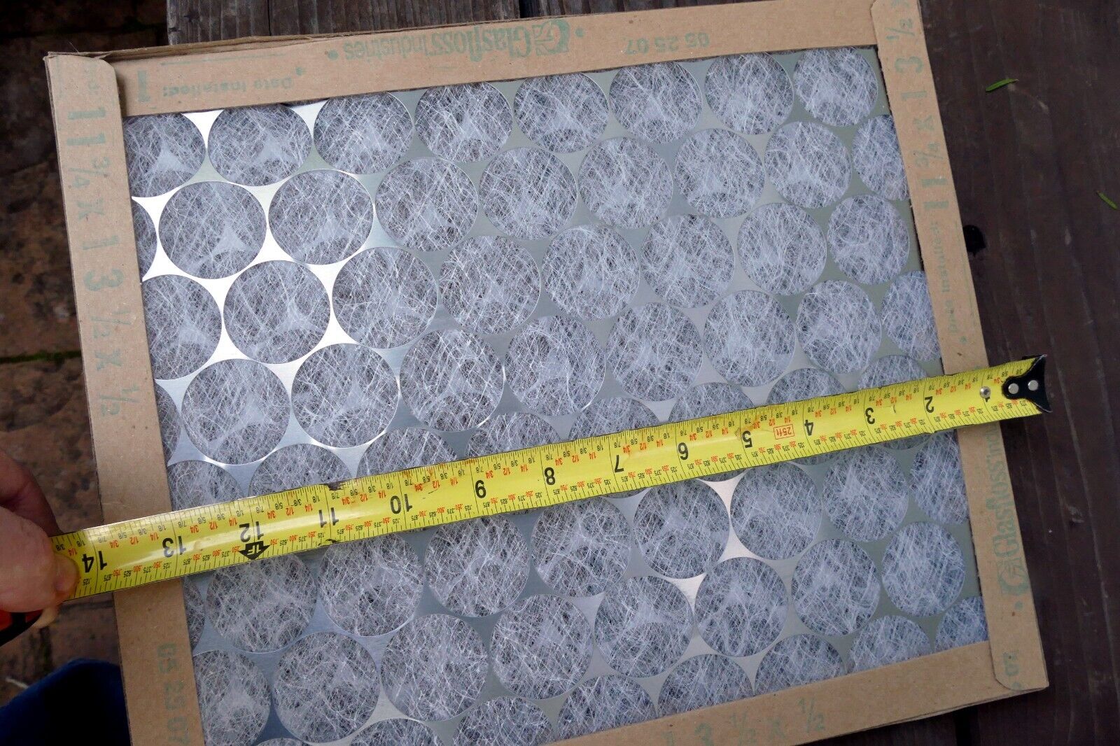 Glassfloss Industries 11 3/4 X 13 1/2 X 1/2"  MERV 13 Air Filter