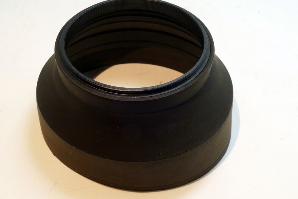 67mm Rubber Collapsible Lens Hood Shade threaded screw in 3- way telephoto wide