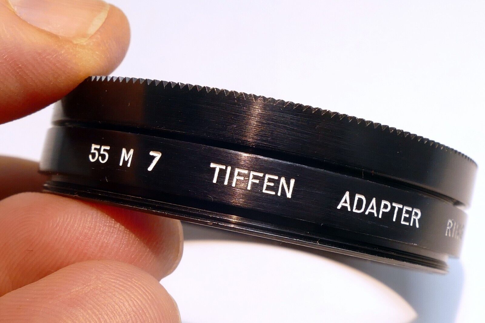 Tiffen 55mm to series 7 VII Filter 54mm ring adapter w/ retaining ring set USA