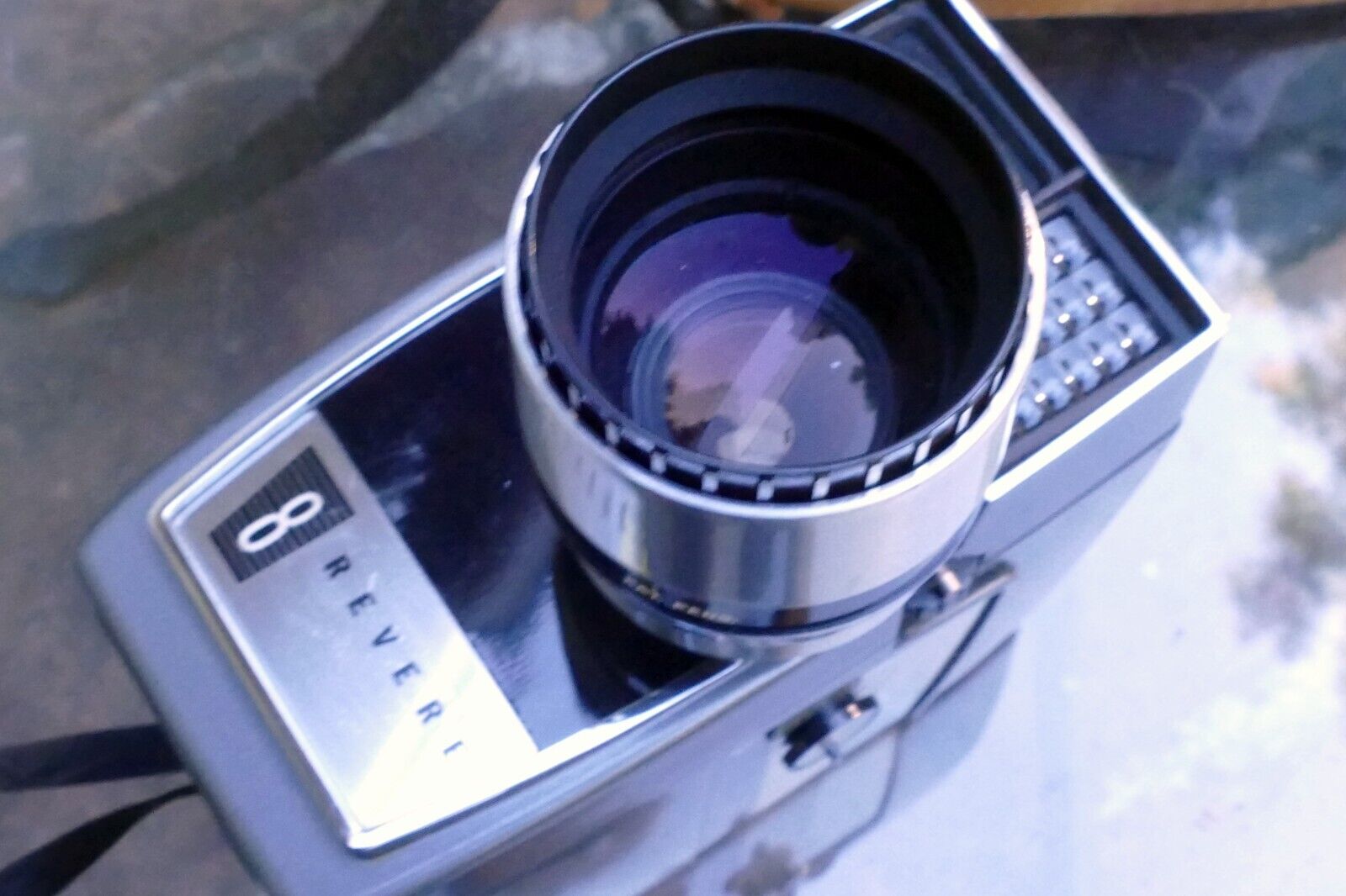 Revere 8 Eye-Matic 8mm Model 143 Power Zoom Camera w/ Raptar Lens -  PARTS AS IS