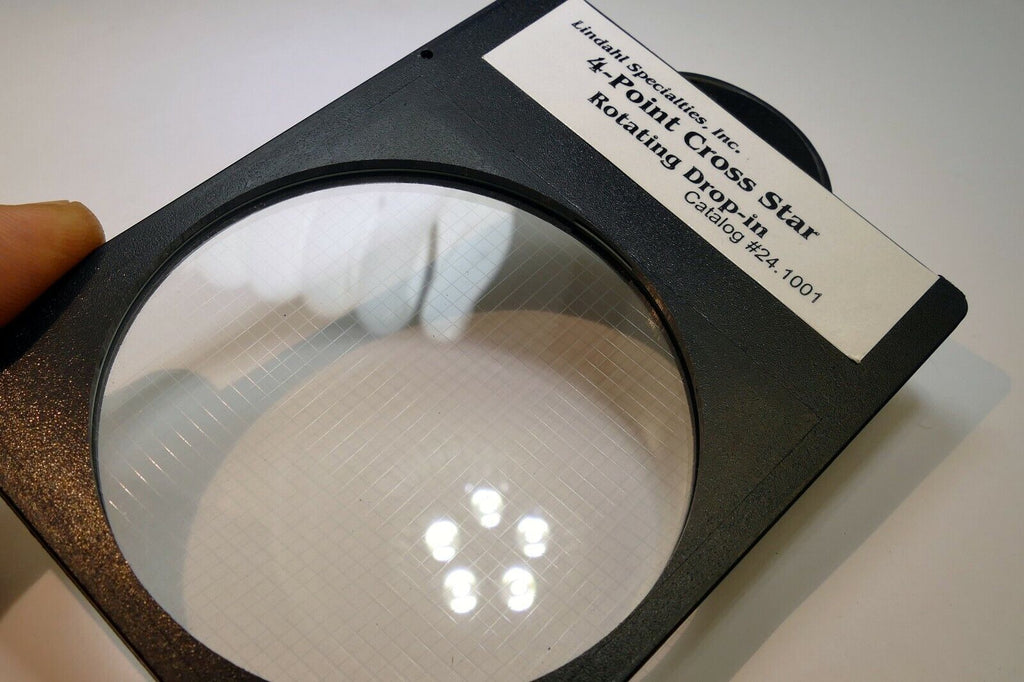 Lindahl 4-Point Cross Star CS Lens Filter drop in square 3X3" Rotating
