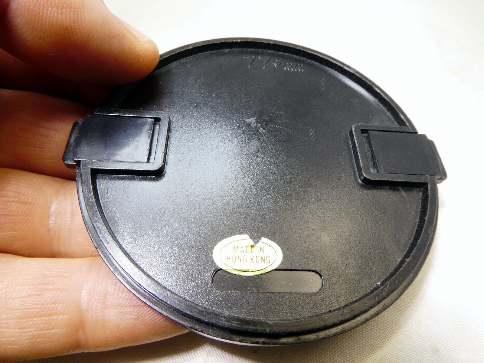 Black 77mm Lens FRONT Cap  Snap on type