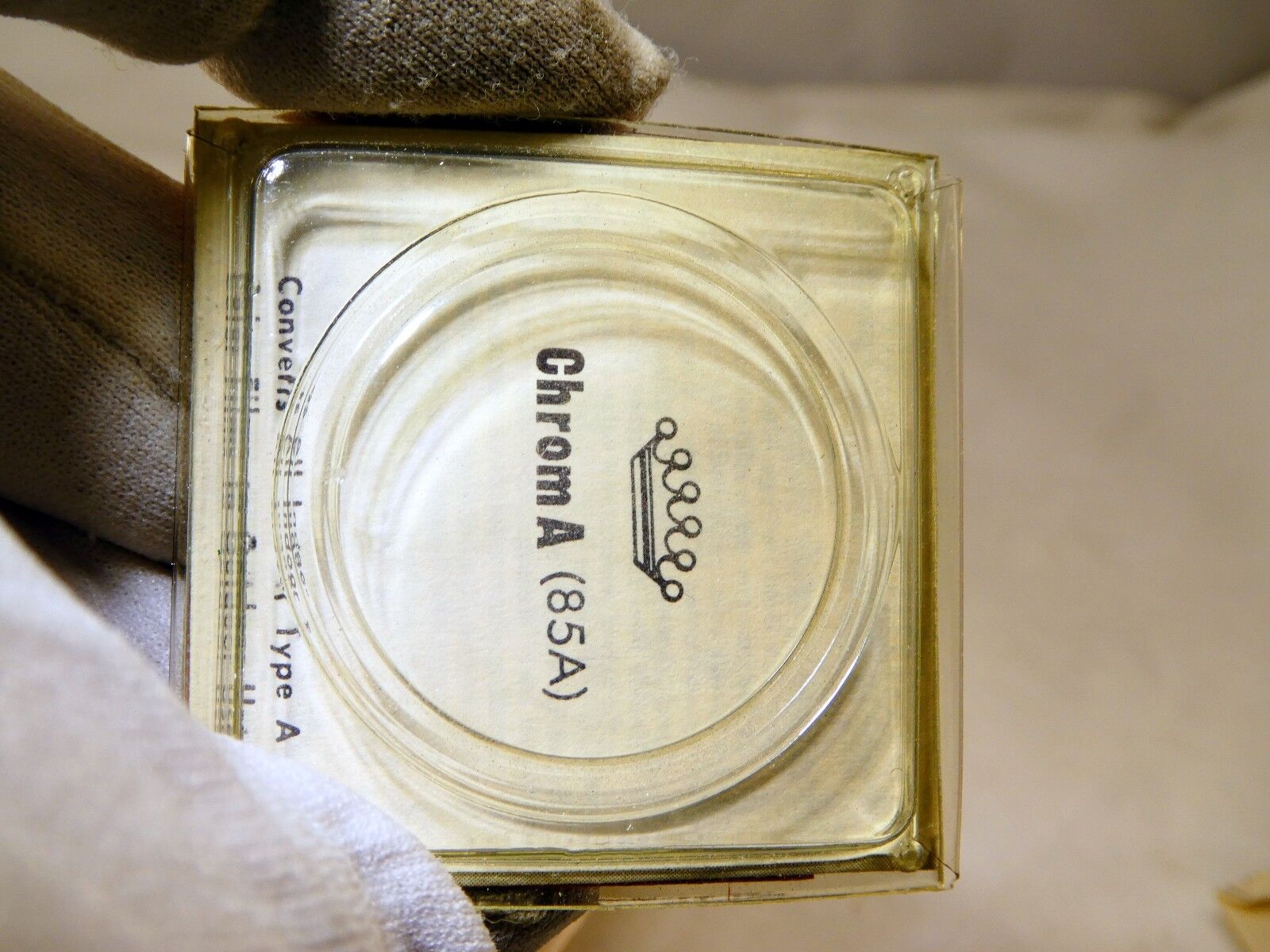 Empty Box for Ednalite series 4.5 Chrome A Lens Filter Drop in vintage