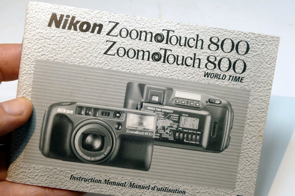 Nikon Zoom Touch 800 Film camera manual  Instruction Guide E English French Fr