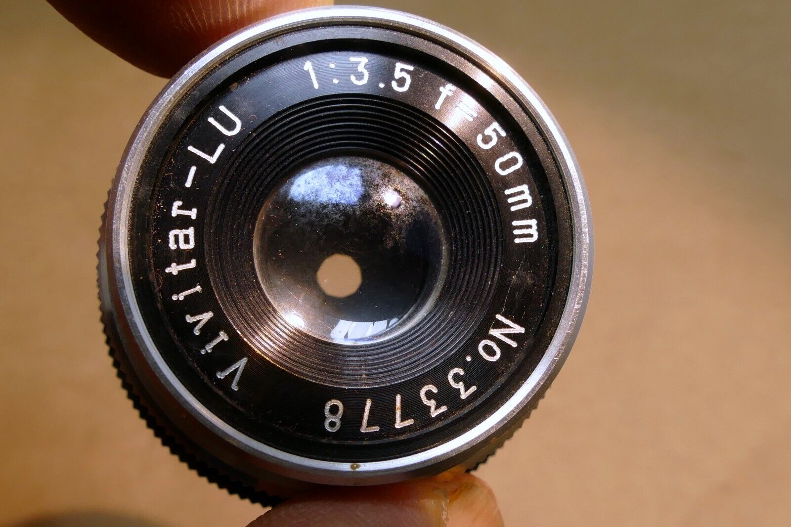 Vivitar LU 50mm f3.5 enlarger lens  ( with fungus in the front element )