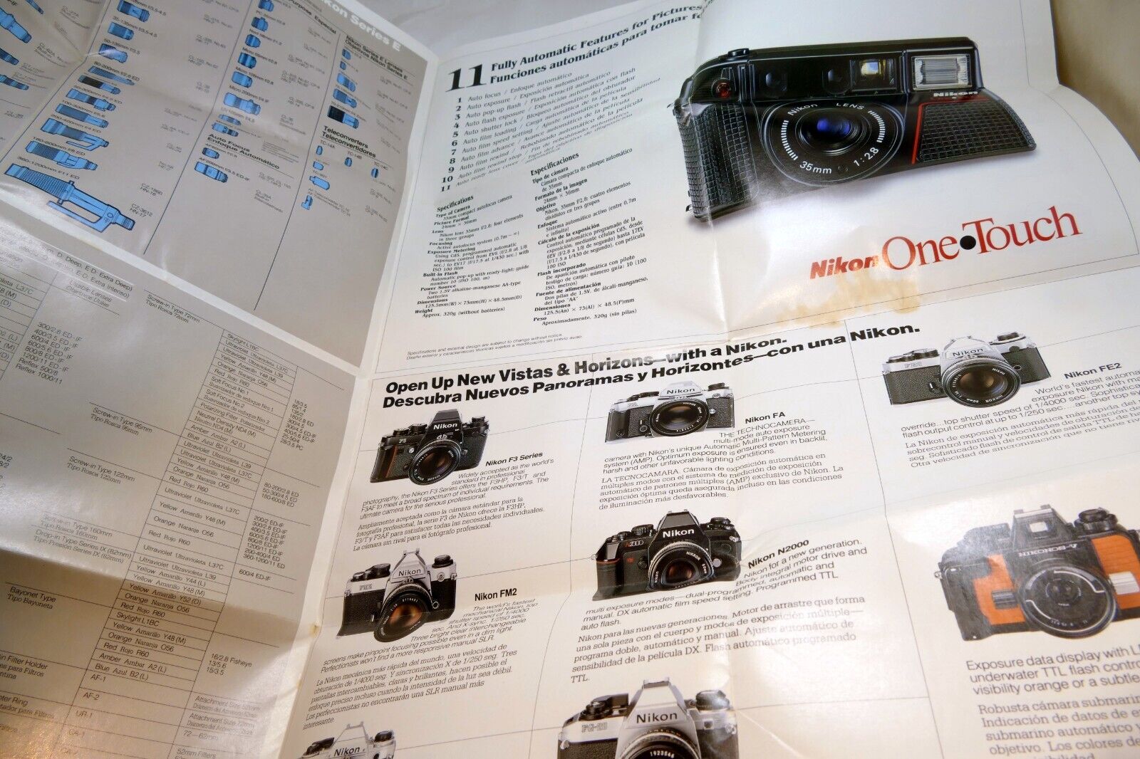 F3AF Camera accessory List Brochure Nikon F3 series HP DE-3 2 DX-1 DA-2 Finder