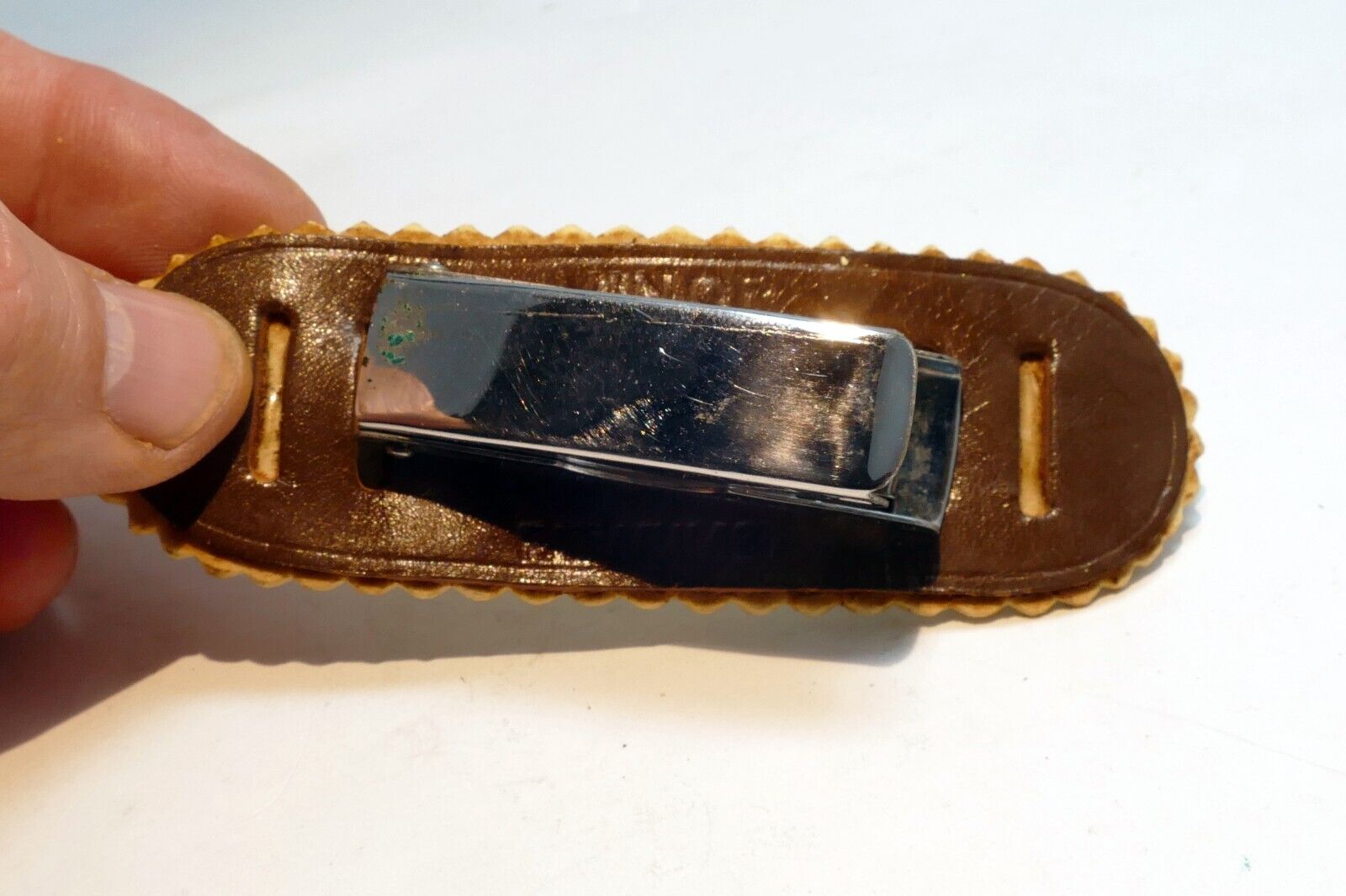 Clip on buckle for Brown Genuine Leather camera neck hand strap