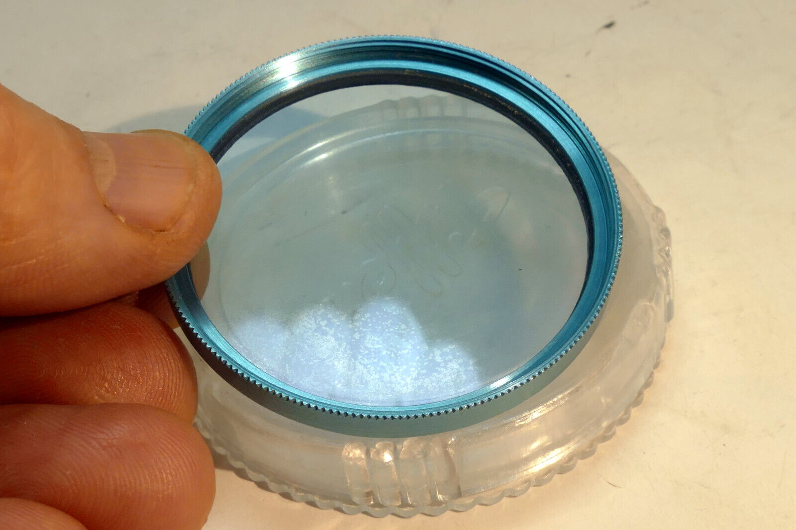 Tiffen 49mm  SF-49M 82A light blue filter threaded (with coating damage)