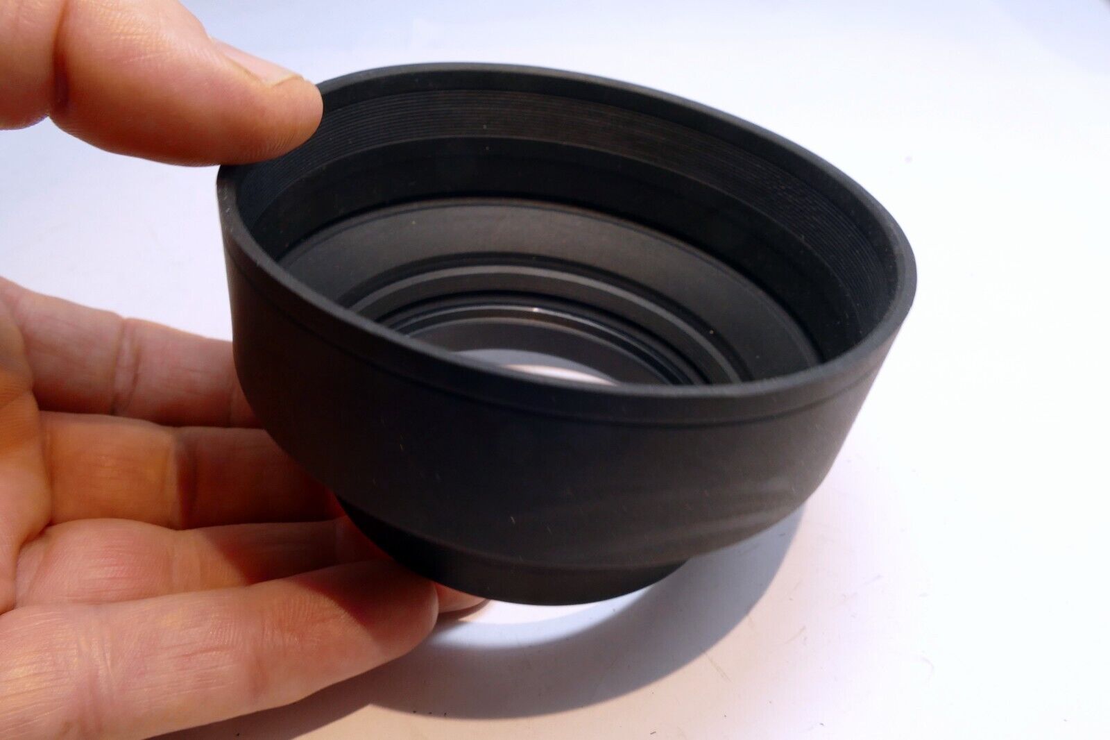 67mm Rubber Lens Hood Shade double threaded 3-way wide angle & telephoto
