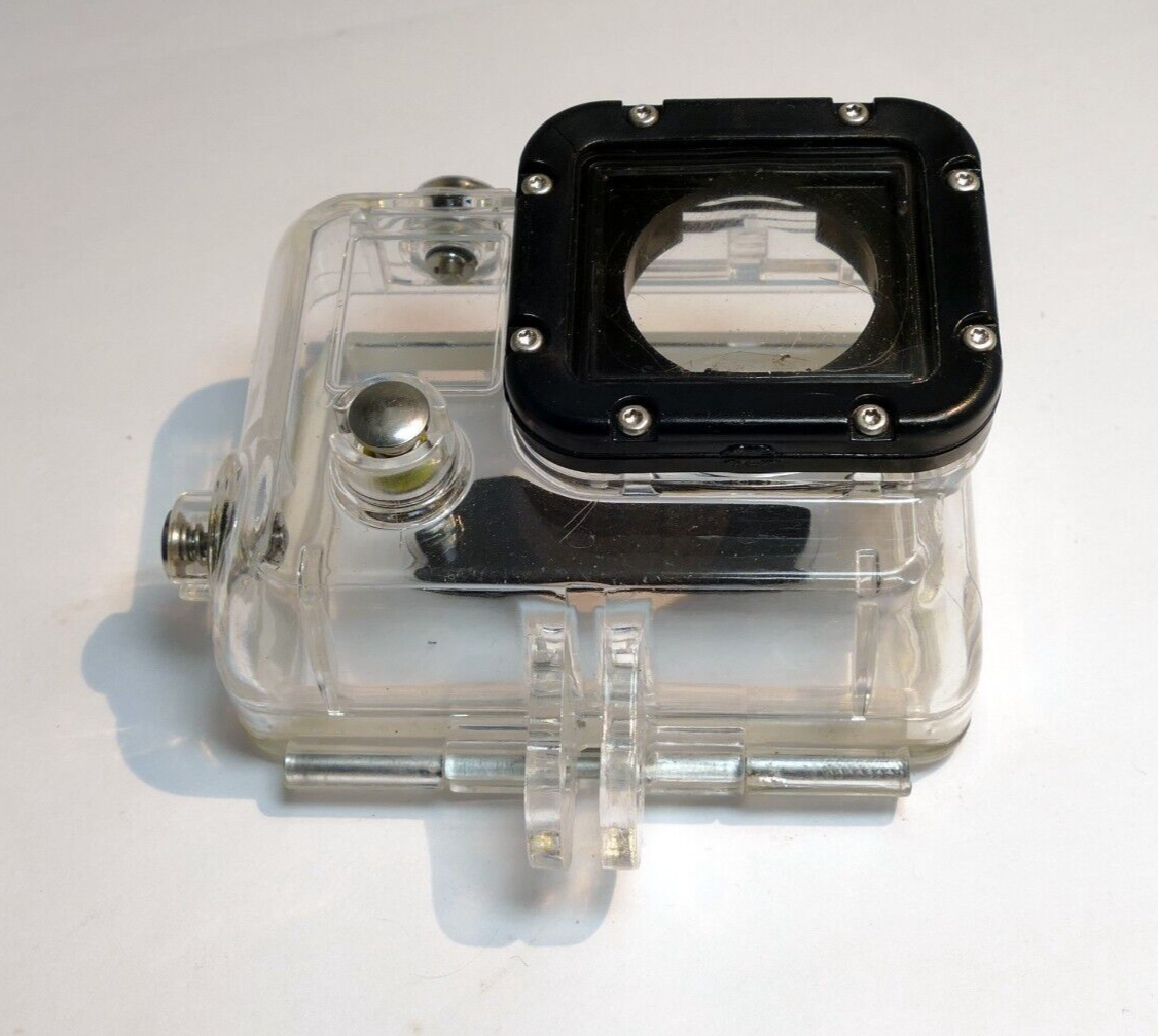 GoPro Hero 3 plastic housing case - - -  missing back plate lock buckle AS IS