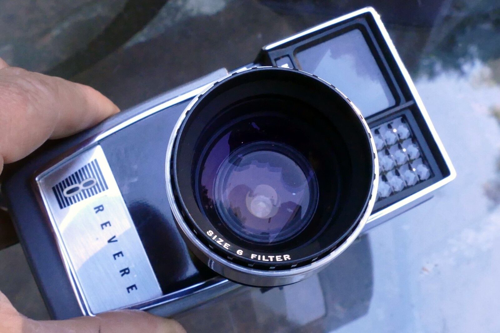 Revere 8 Eye-Matic 8mm Model 143 Power Zoom Camera w/ Raptar Lens -  PARTS AS IS