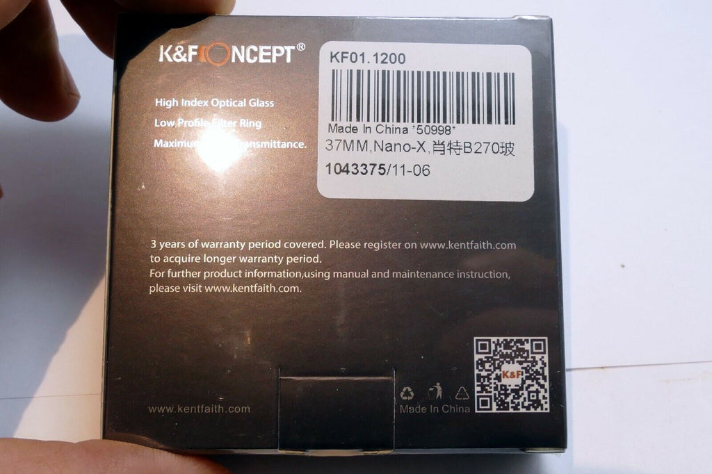 37mm K&F Nano X XMC UV  Lens Filter  protection   new