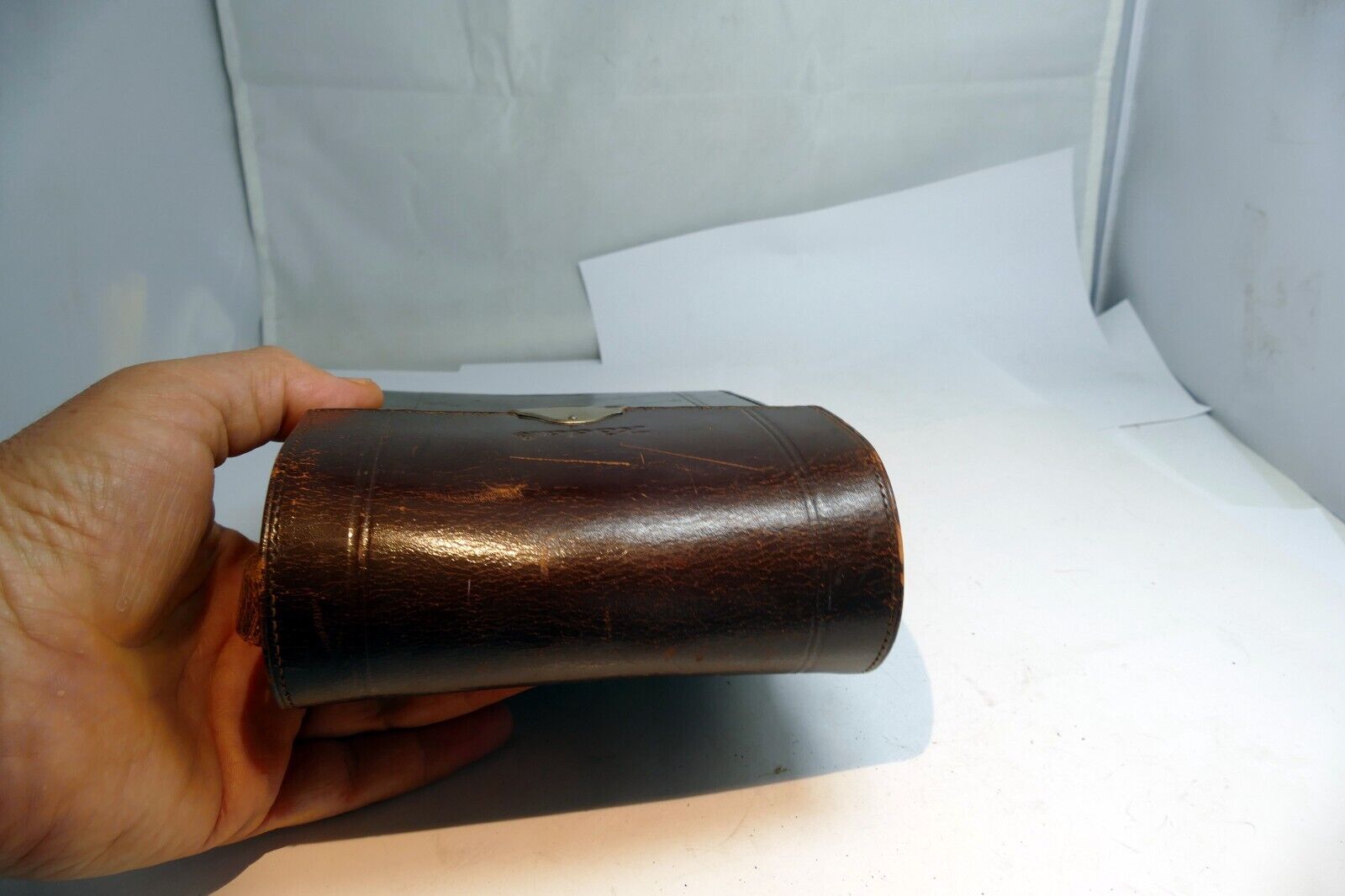 KODAK folding CAMERA MESSENGER CASE  leather genuine - vintage EOM