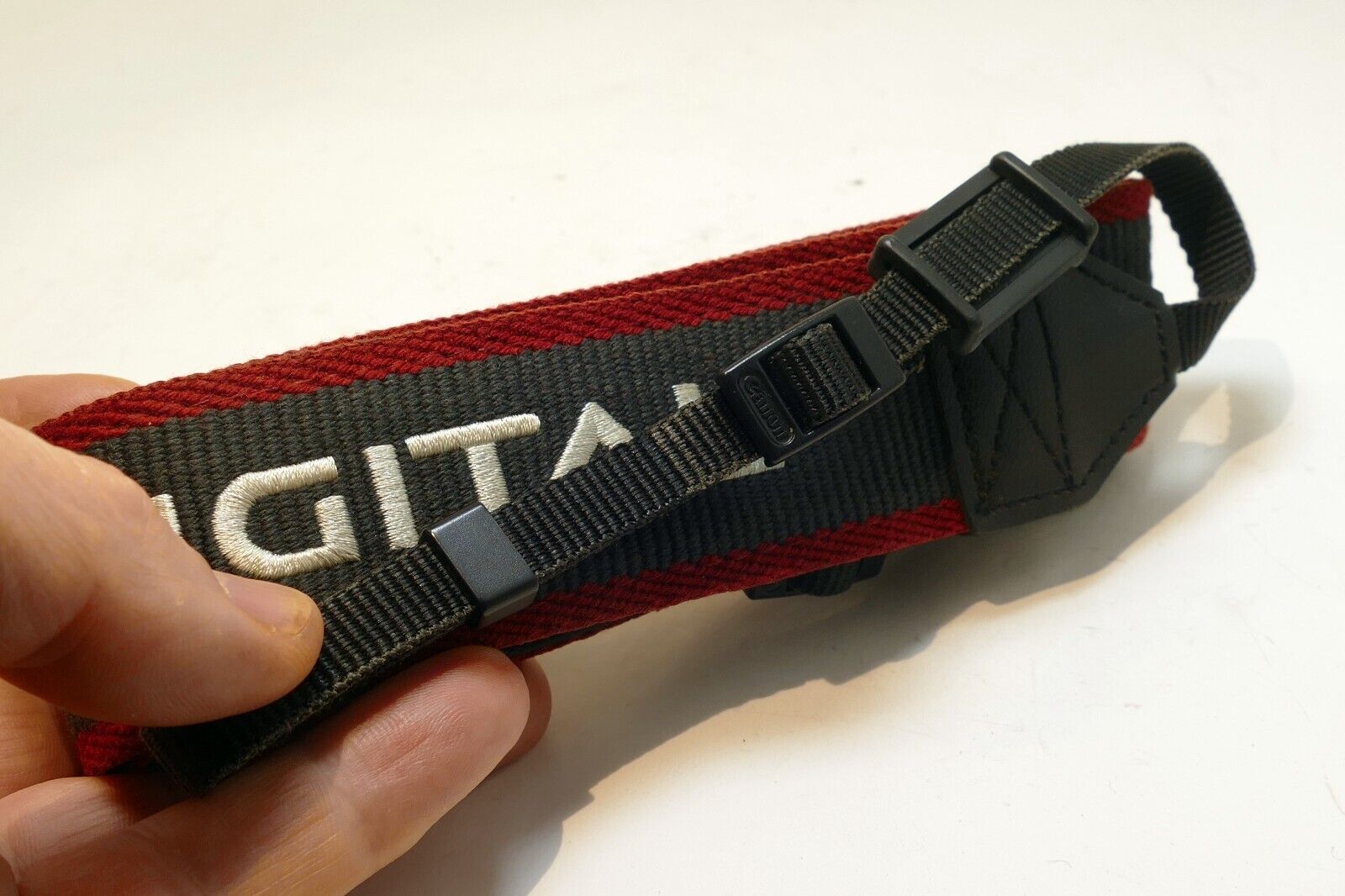 Canon Digital Gray-Silver Logo Camera Neck Strap - genuine original OEM