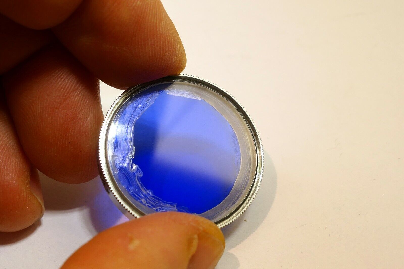 30mm Kodak Photoflood 32 2L=4X Lens filter made in Germany (damaged separation)