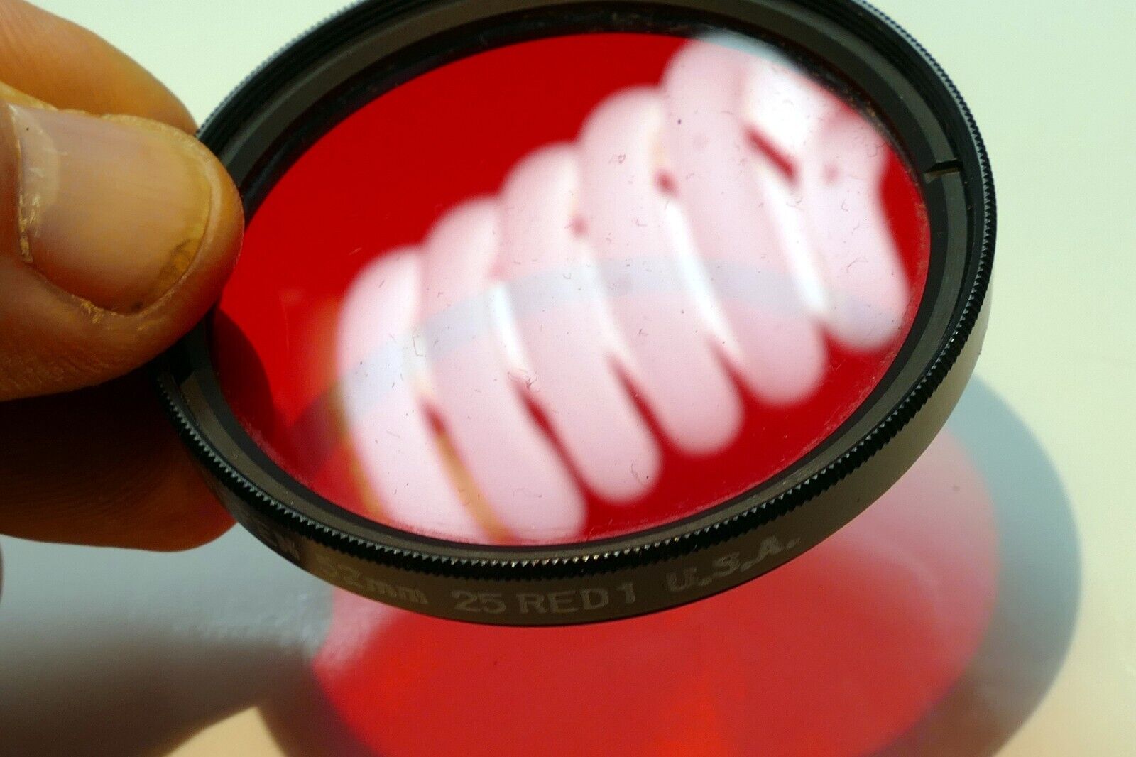 Tiffen 52mm 25 RED 1 Filter  Made in USA  Amber