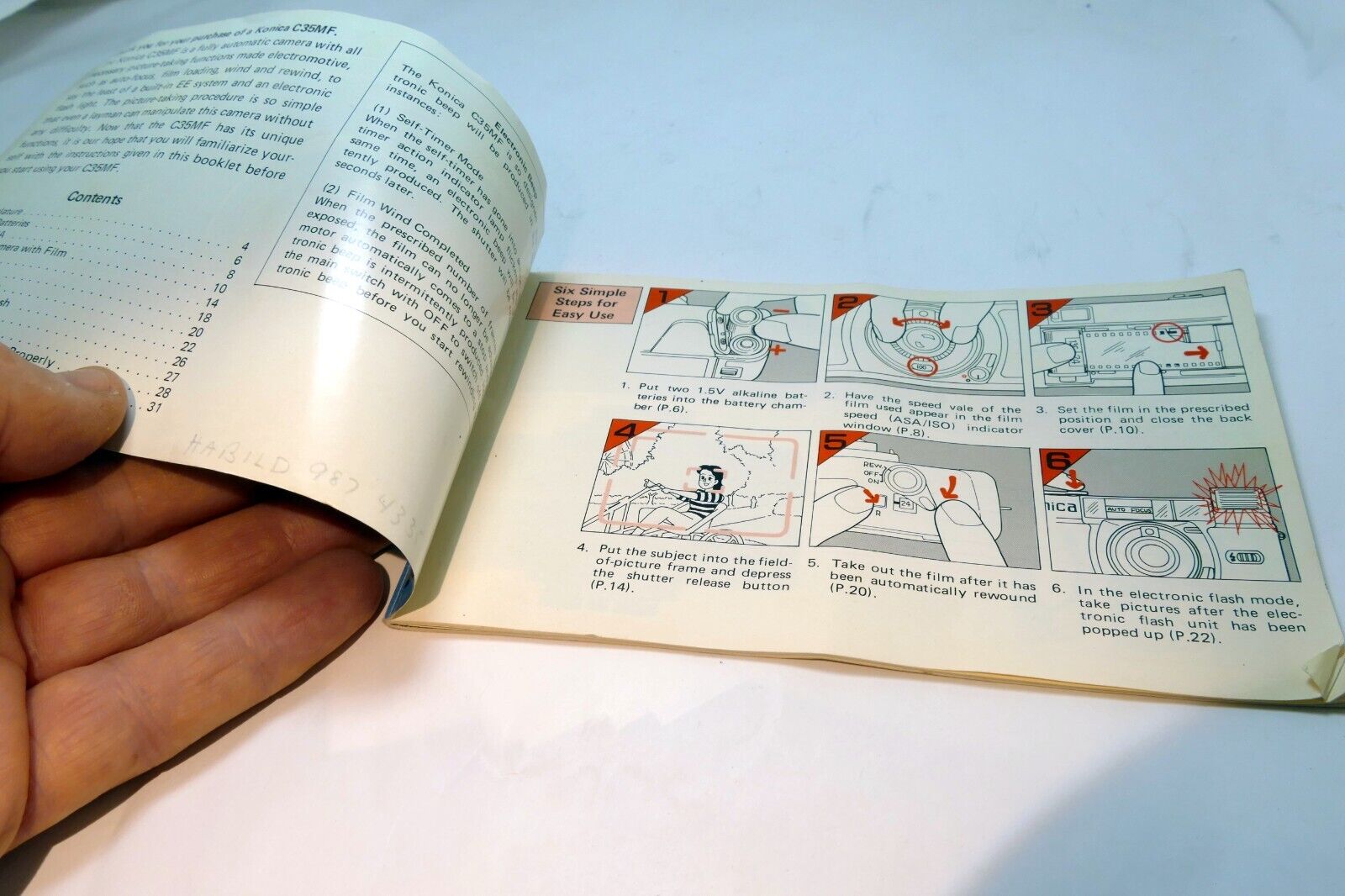 Konica C35 MF Camera Guide Booklet/Manual  English EN