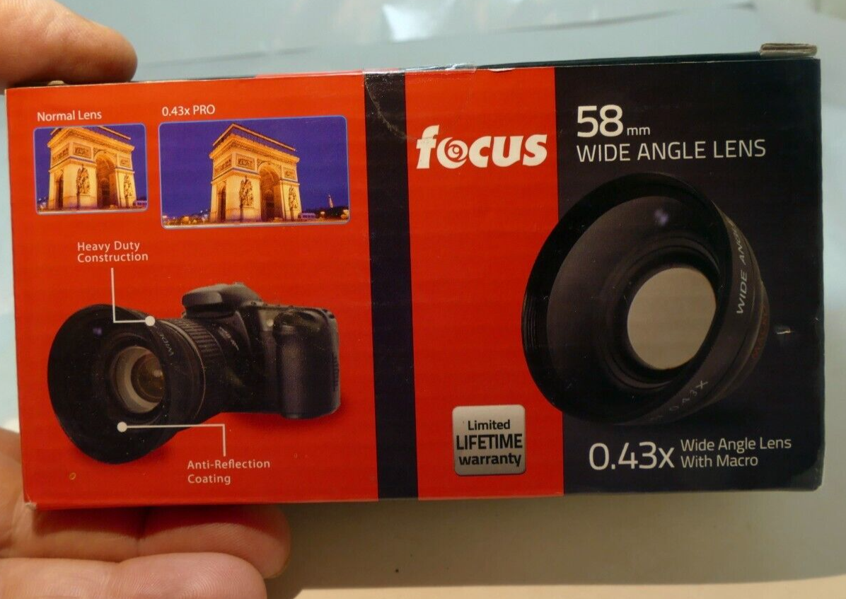 Focus HD  0.43X & 2.2X Tele AUX Wide angle 58mm Lens for 18-55mm IS EF