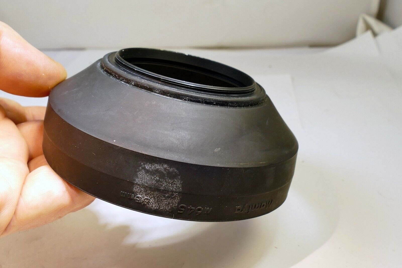Mamiya 58mm Lens threaded Rubber Hood shade wide angle 55mm f2.8 Sekor C 645