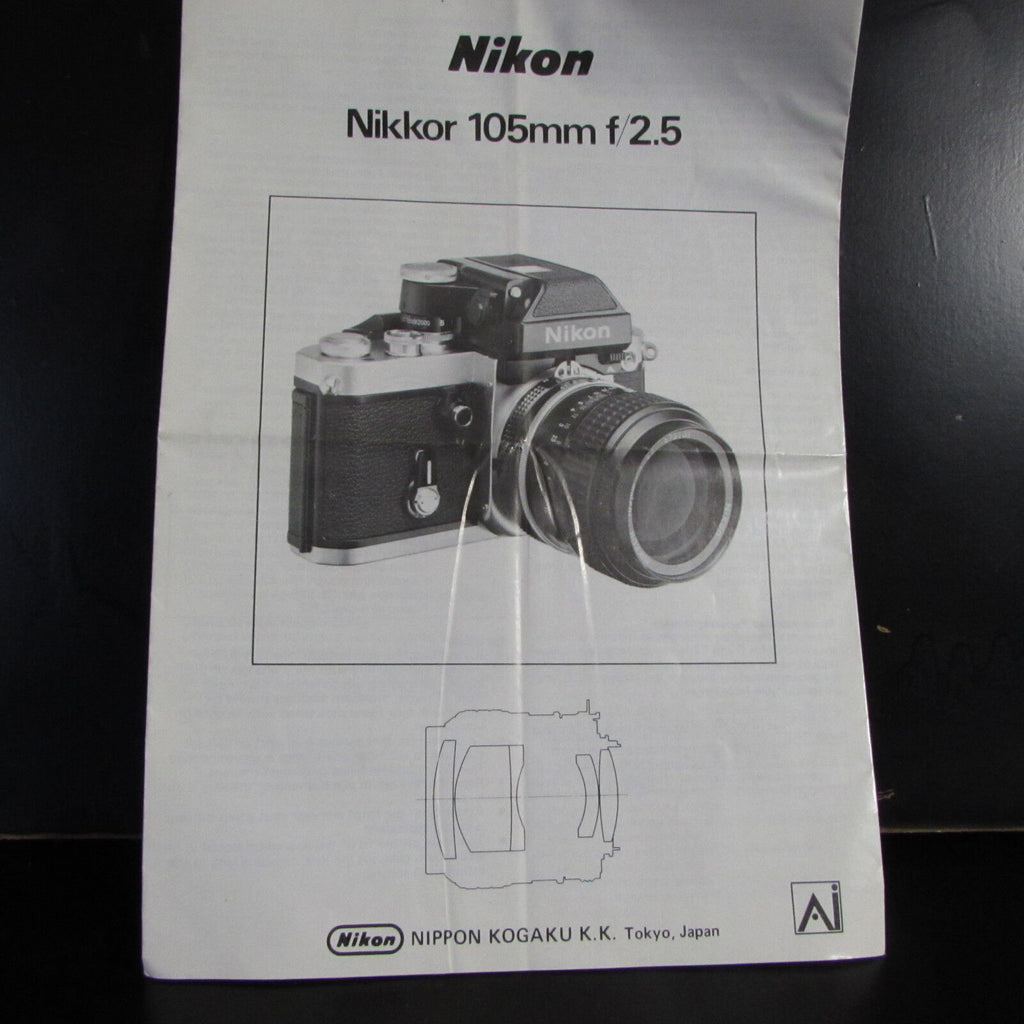 Nikon Nikkor 105mm f/2.5 Ai Lens Guide Owner Manual B00147