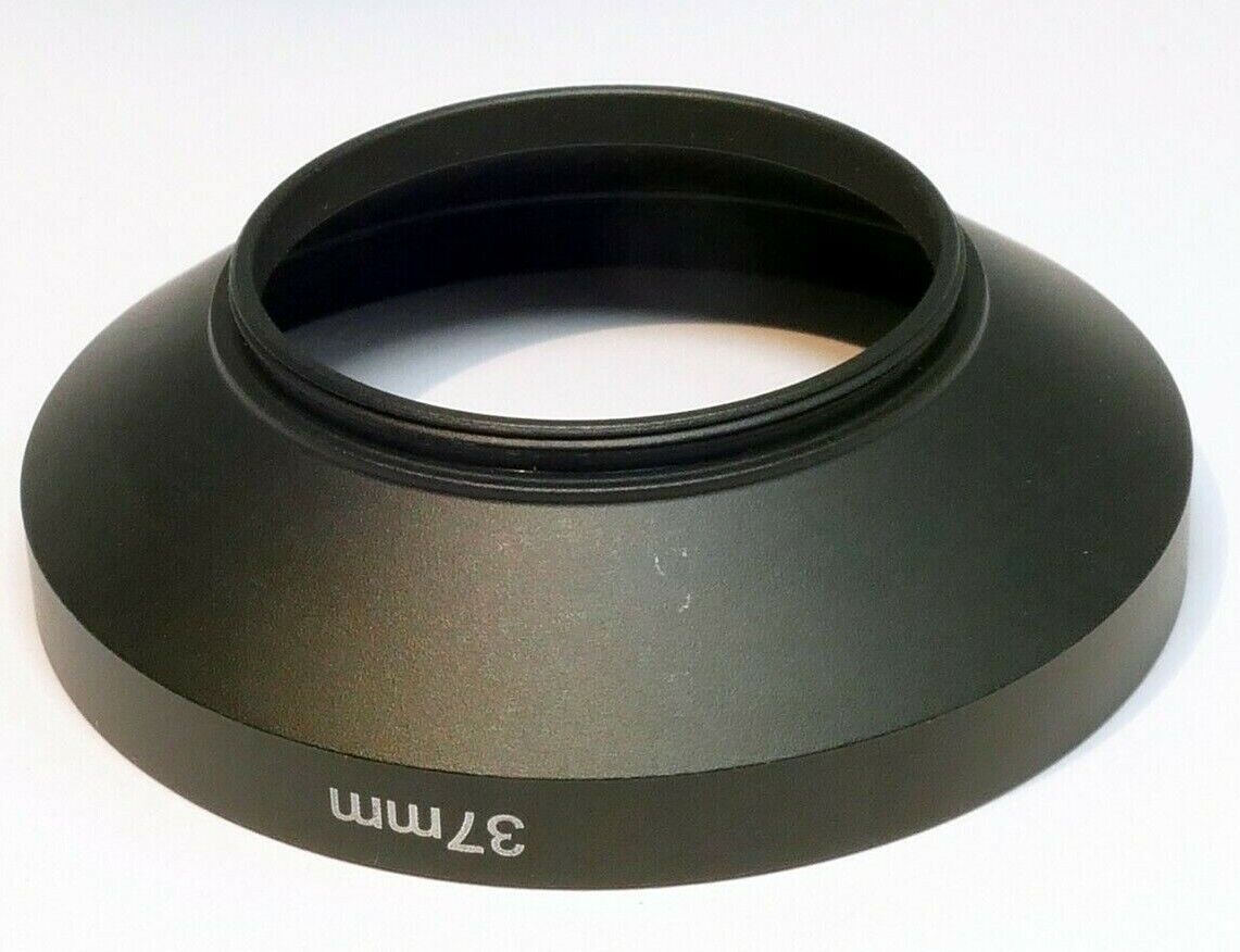 37mm Lens Hood Shade screw in metal  black wide angle