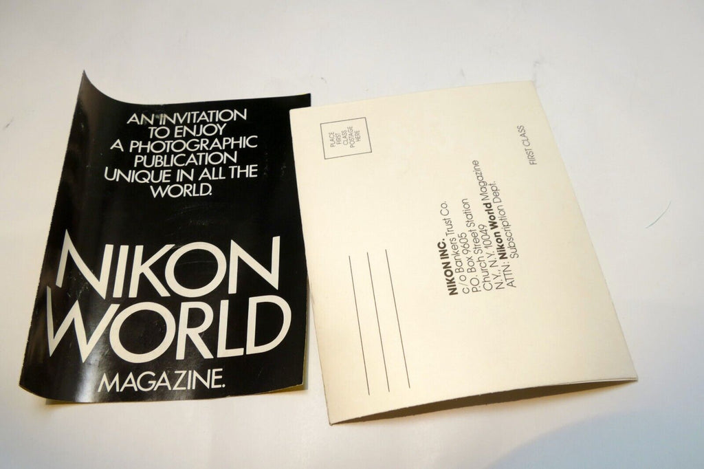 Nikon World magazine brochure vintage  1980's